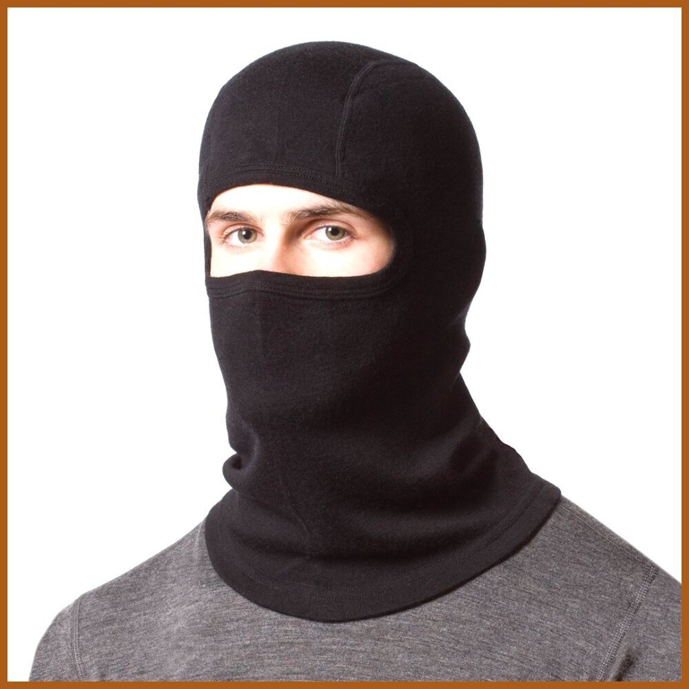 Merino Wool Balaclava Ski Mask Winter Face Cover One Size